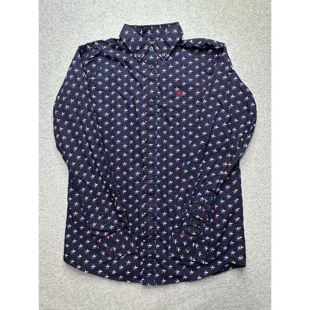Ariat Kids Navy Star Button Down Shirt